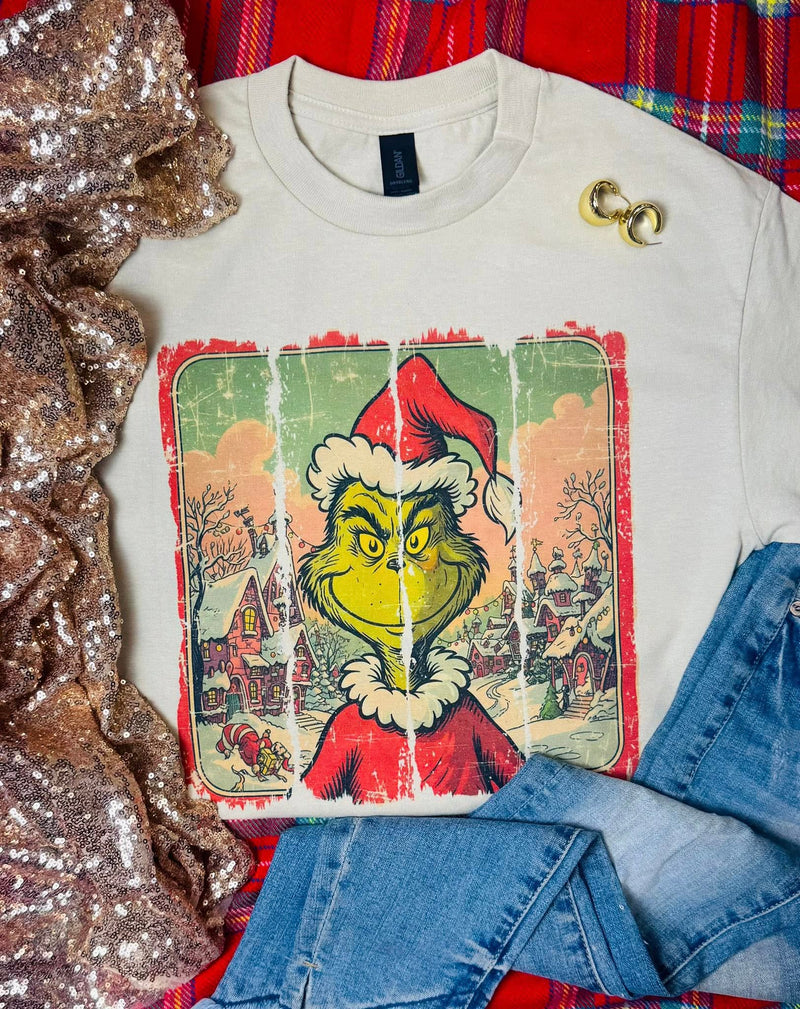 Vintage Grinch Tan Tee